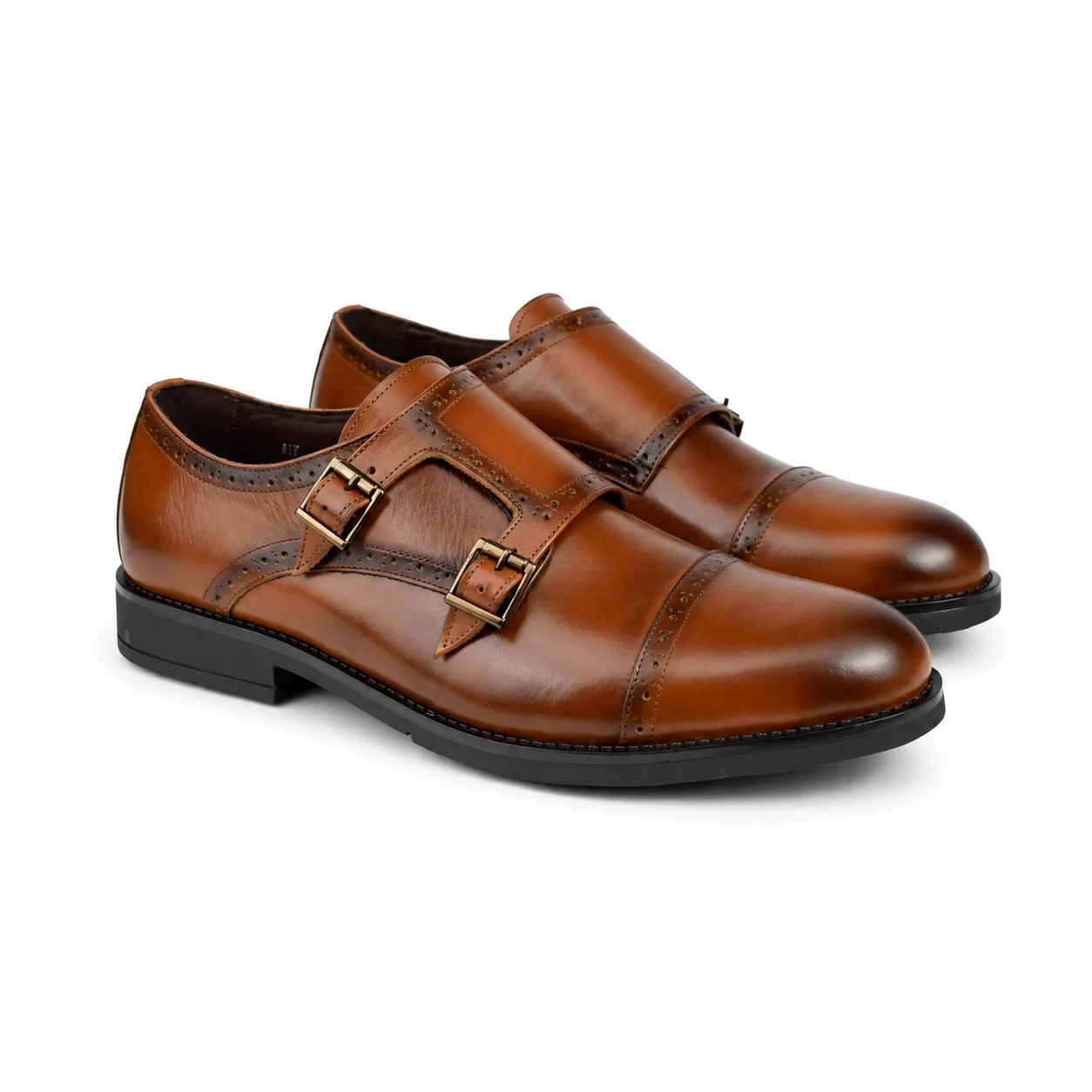 Chaussure homme 127 marron deux boucle  miniature